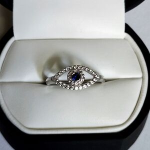 Evil eye ring Sterling silver